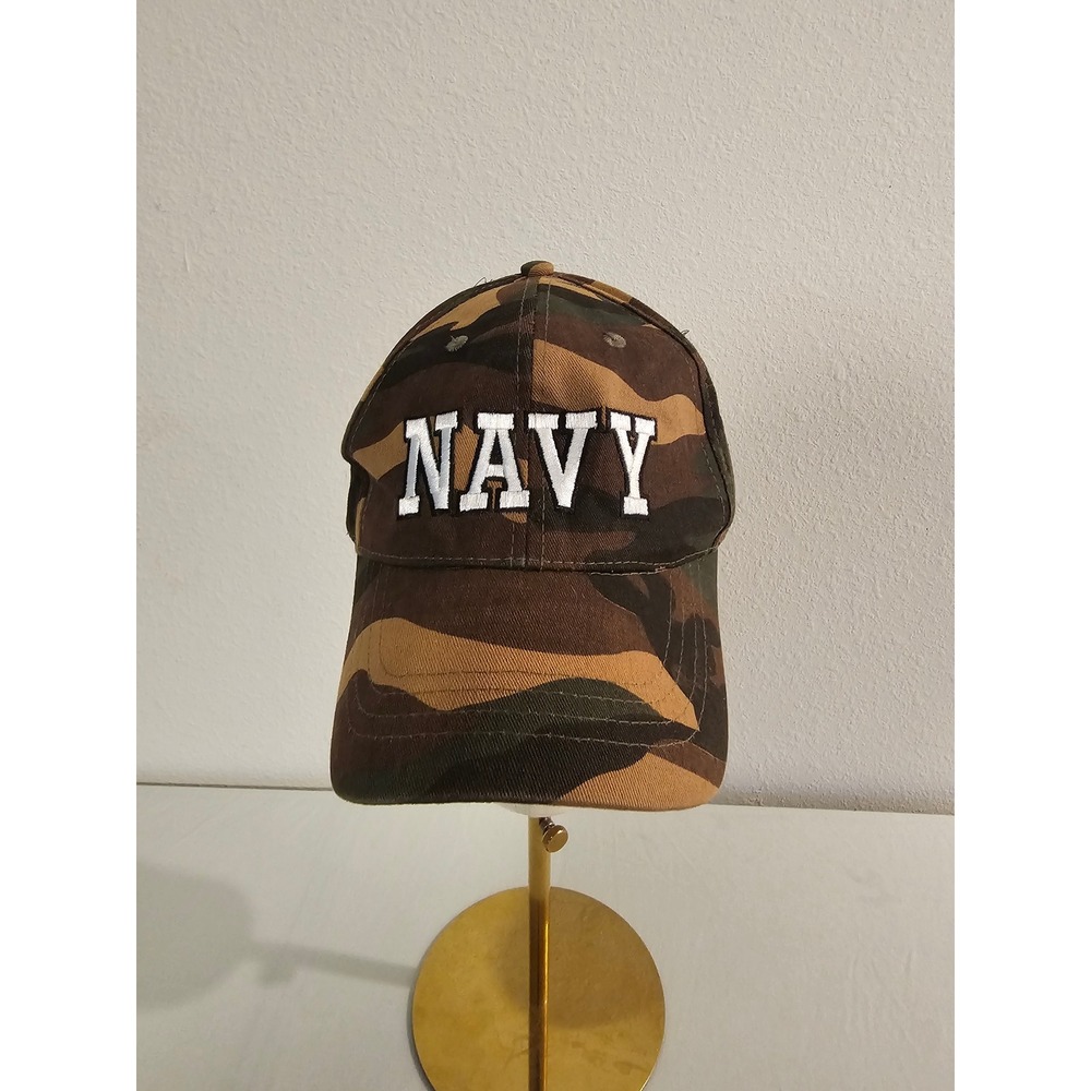 Unbranded Navy Camouflage Baseball Cap Mens Adjustable Woodland Camo Hat